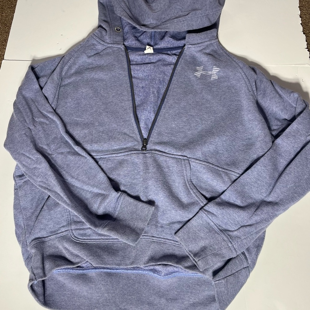 Womens Blue Half-Zip Hoodie